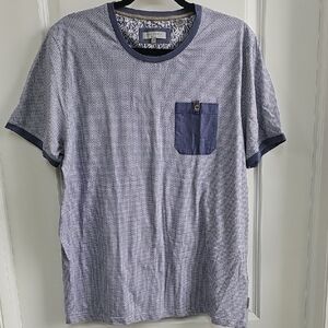 Ted Baker Blue Short Sleeve Tee with Classic Crew Neck